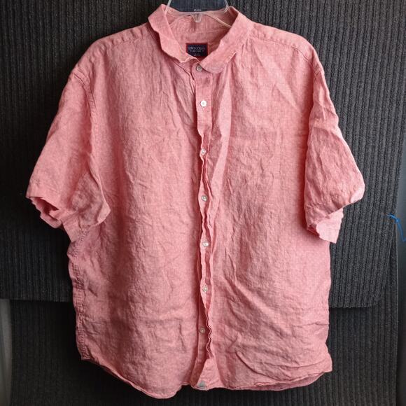 UntuckIt Men Chiroubles SS Button Down XXXL Shirt Red - Picture 1 of 7